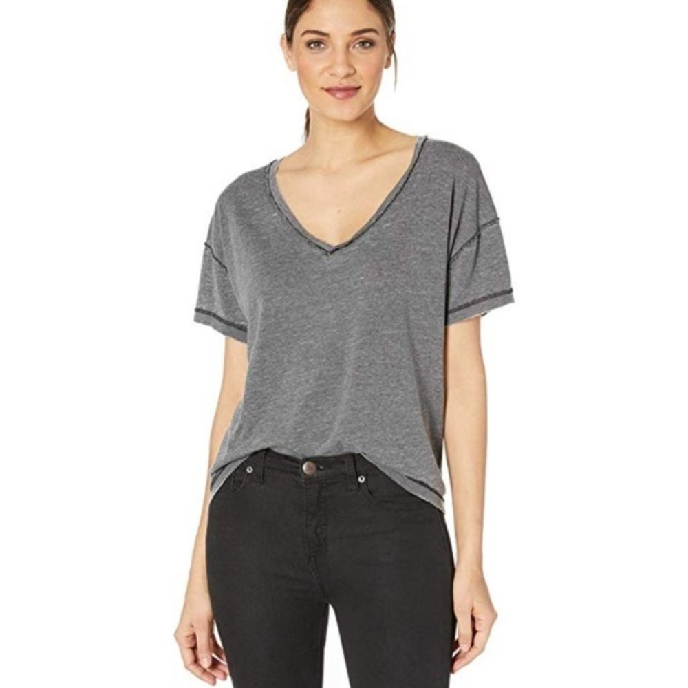 Free People All Mine Black Tee. S,M - Picture 3 of 8